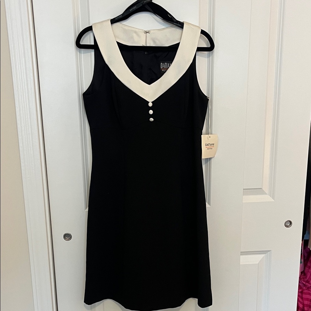 Vintage Black and White Sleeveless Dress